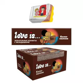 Жевательная конфета "Love is..." со вкусом Кола-лимон картинка 343378 - МосИгра